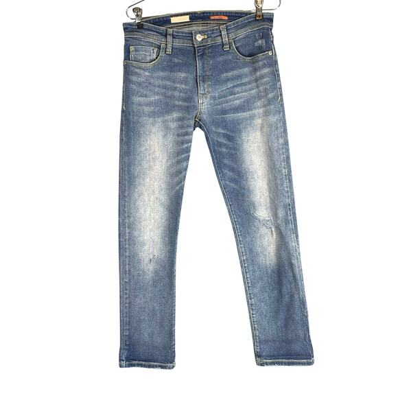 Athropologie Pilcro Straight Leg Jeans OB1538404 Byram Wash Blue Size 27 - Picture 1 of 8